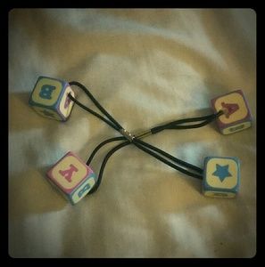 Baby Alphabet Block Hair Ties